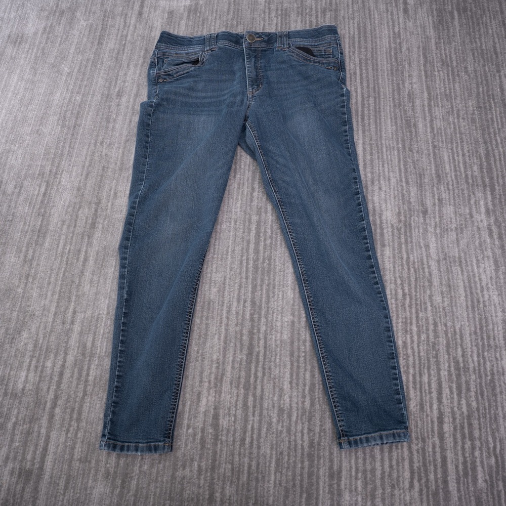 Democracy Skinny Jeans Womens 14 Blue Excellent Ab Technology Stretch Denim